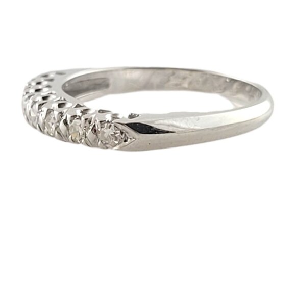14K White Gold Diamond Band Size 5.75-6 #18079 - Picture 2 of 8